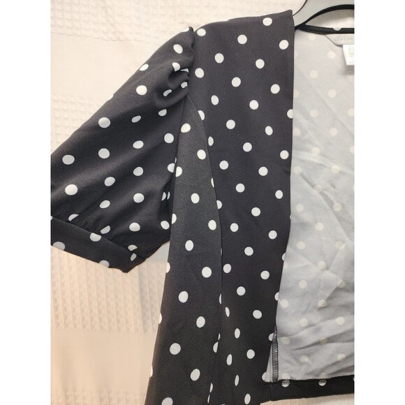 London Times Shrug Size 6 Puff Sleeve Short Open Front Short Sleeve - Picture 4 of 6